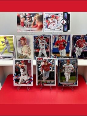 Mike Trout Angels lot of 10